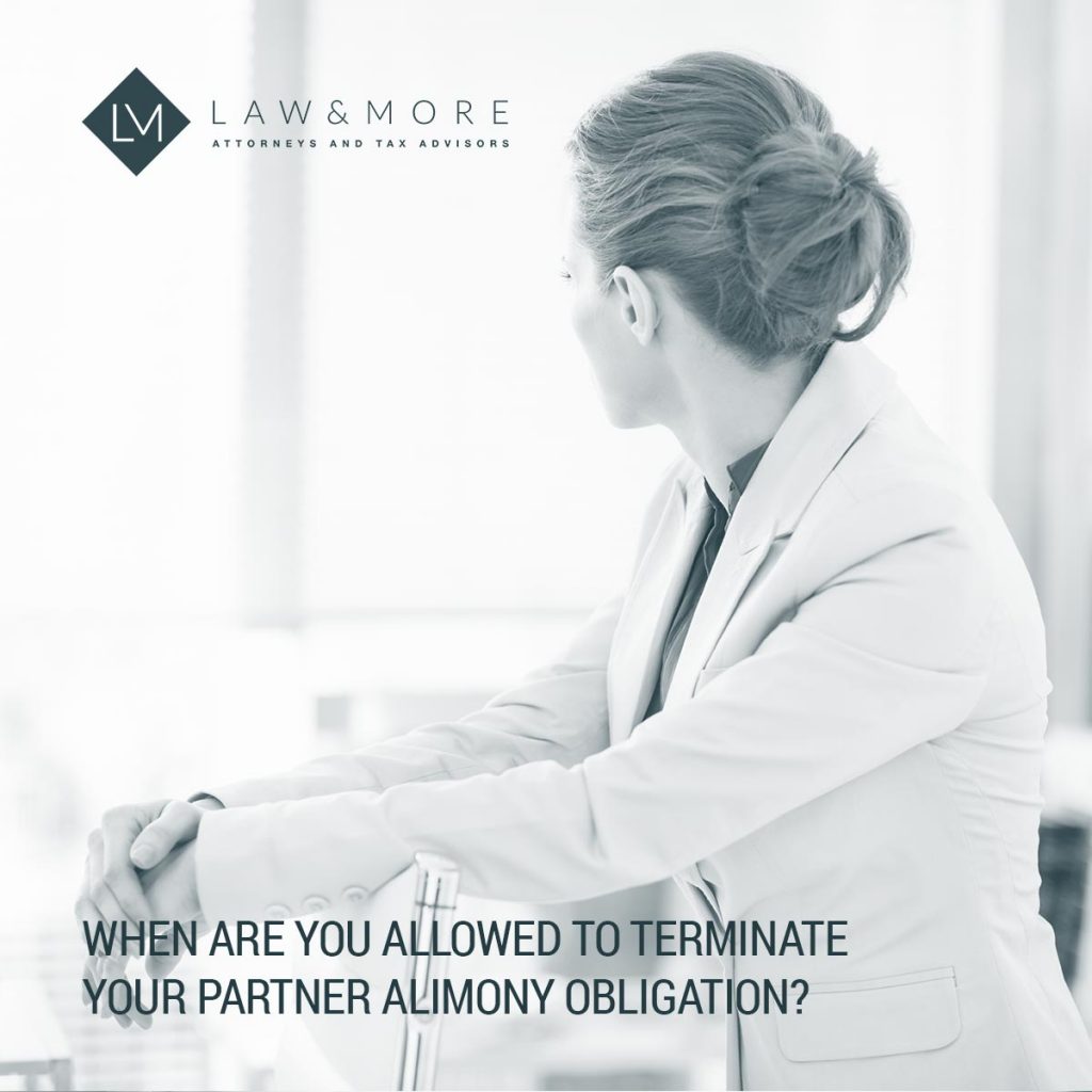 When are you allowed to terminate your partner alimony obligation?