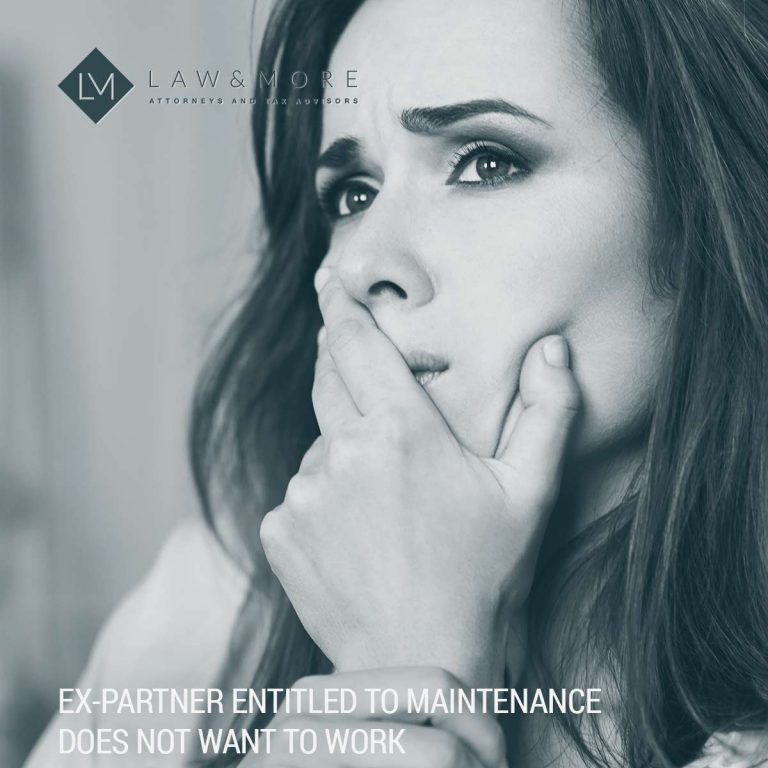 Ex-partner entitled to maintenance does not want to work